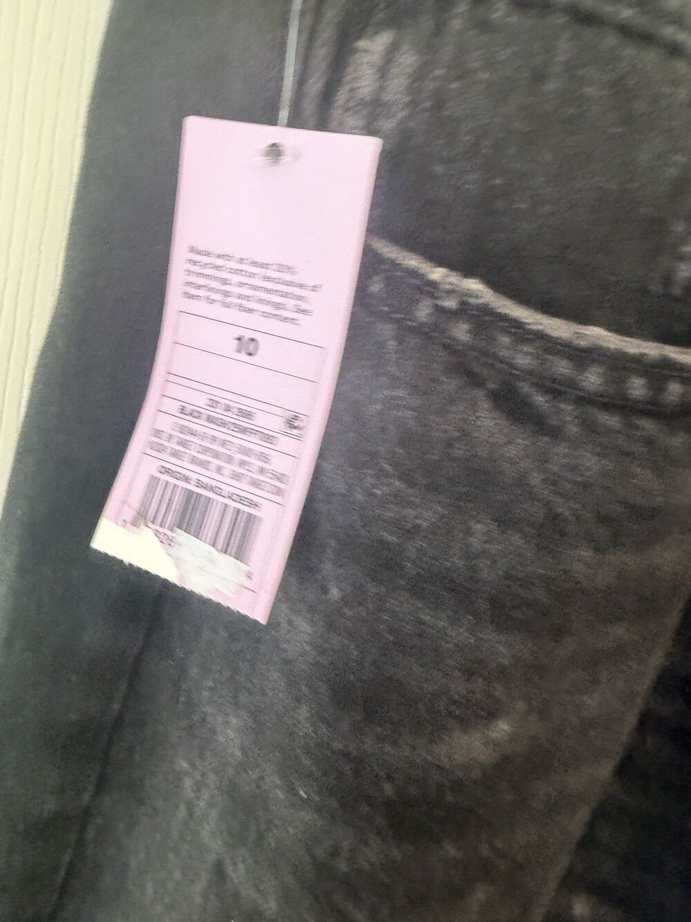 Wild Fable High Rise Easy Rigid Straight Jeans Womens Sz 10 Black Raw Hem New - Picture 6 of 13